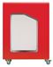 90L white metal Cubatri recycling bin with wheels (Vigipirate security alert)