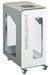 90L wheeled recycling bin with Vigipirate security alert for other waste, white Cubatri