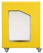 90L white plastic Cubatri wheeled recycling bin (Vigipirate security alert)