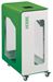 90L glass Cubatri white recycling bin with wheels (Vigipirate security alert)