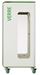 90L glass Cubatri white recycling bin with wheels (Vigipirate security alert)