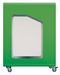 90L glass Cubatri white recycling bin with wheels (Vigipirate security alert)