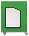 90L glass cubetri recycling bin with Vigipirate safety measures on wheels