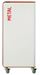 90L white metal recycling bin with wheels, cubatri