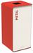 75L white metal recycling bin, Cubatri
