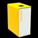 90L white plastic recycling bin, Cubatri