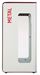 90L Cubatri white metal recycling bin (Vigipirate security alert)