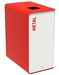 Waste bin sorting 65L white metal