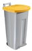 90 L gray kitchen sorting bin with yellow lid