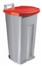 90 L gray kitchen sorting bin with red lid