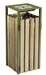 Outdoor trash timber with ashtray Rossignol 110L olive green