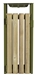 Outdoor trash timber with ashtray Rossignol 110L olive green