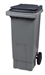 Waste container 2 wheels 80L gray front socket