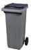 2 wheel waste container 240 liters gray front socket