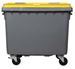 Rossignol yellow 660L 4-wheel garbage container