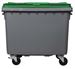 Waste container 4 wheels 660 liters green front stacker