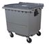 Roll container 1000 L 4 wheel cover gray ventral taken