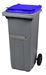 Rossignol 2-wheel 120L blue trash container with belly bar