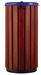 Zeno blue wooden outdoor trash can
