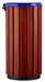 Zeno blue wooden outdoor trash can
