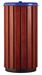 Zeno blue wooden outdoor trash can