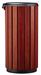 Zeno outdoor wooden trash can with black lid