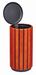 Zeno outdoor wooden trash can with black lid