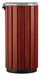 Zeno outdoor wooden and galvanized steel trash can