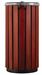 Zeno outdoor wooden and galvanized steel trash can