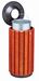 Zeno outdoor wooden trash can with black funnel lid
