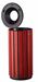 Zeno outdoor wooden trash can with black funnel lid