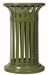 Outdoor trash tulip Rossignol olive green 60L