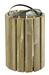 Outdoor wooden trash Rossignol 20 L round wall