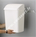 Wall mounted hinged lid trash can