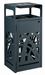 Cybel 2x60L anthracite recycling bin with ashtray