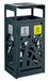 Cybel 2x60L anthracite recycling bin with ashtray