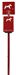Red Rossignol Canine Cleaner Bollard