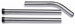 3 Piece Stainless Steel Tubes Numatic D 38 mm