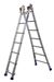 Duarib convertible ladder, 2 sections, T2, 2.50m/4.15m