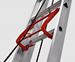 3-section extension ladder with rope, 8.85m, stabilizers