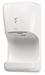 White horizontal electric pulsed air hand dryer