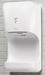 White horizontal electric pulsed air hand dryer