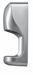 Gray horizontal electric pulsed air hand dryer