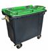 660L Green 4-Wheeled Waste Container