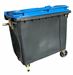 660L blue 4-wheeled rubbish container