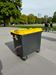 660L yellow 4-wheeled rubbish container
