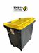 660L yellow 4-wheeled rubbish container