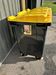 660L yellow 4-wheeled rubbish container