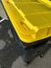 660L yellow 4-wheeled rubbish container