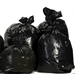 Reinforced black 50 liter trash bag, package of 500